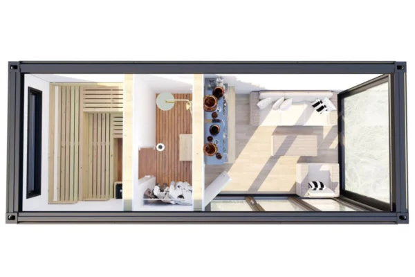 V7 6X2M CABINA SAUNA CONTENEDOR - Imagen 6